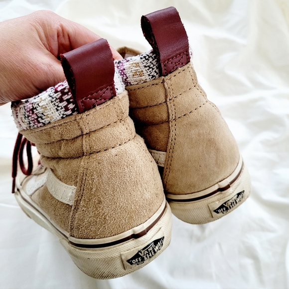 Vans Scotchgard 3m Beige Suede Sneakers Shoes Size Men's 5 /women's 6.5 - Picture 7 of 11